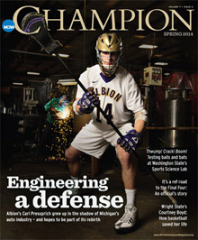 Carl Pressprich, '14, a physics major and men's lacrosse player