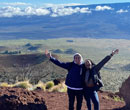 Albion College students Andrew Sowa and Kym Strozier-Ball on Mauna Kea