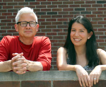 Albion education professor Kyle Shanton and Susanna Murillo