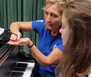 Noisy-le-Roi student preparing for Albion's 2015 piano festival.