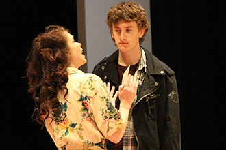 Megan Bortle and Tyler Moylan, mother and son in Albion's world-premiere production of Thread of the Warp by Sean Michael Welch