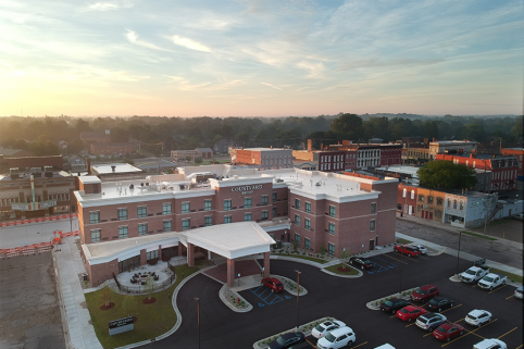 The Courtyard Marriott in downtown Albion.