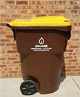 Brown recycling container