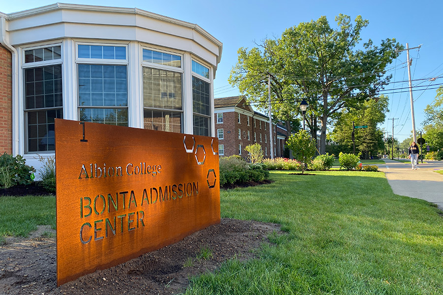 Bonta Admission Center with new sign