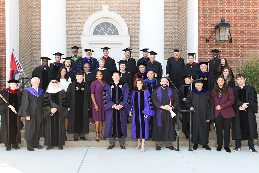 Platform party, Inauguration, Albion College, September 18, 2021