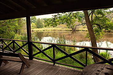 A view of the river from the visitor's center at the Whitehouse Nature Center.