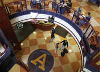 The inside of the Kellogg Center