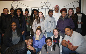 A group of students posing for the camera.