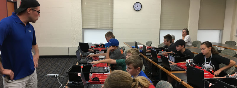 Students working on their computers