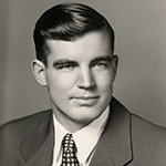 Black and white photograph of a young Frank Bonta.