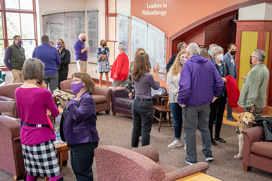 Albion College Leaders in Philanthropy event during Homecoming 2021.