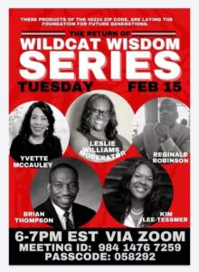 Wildcat Wisdom Series, Tuesday, Feb 15