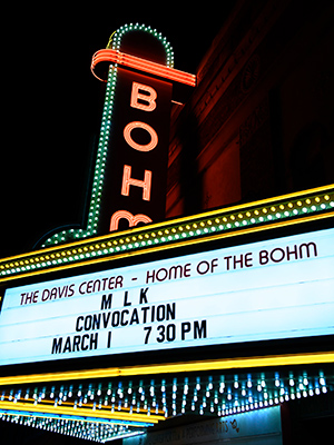 Bohm Theatre marquee