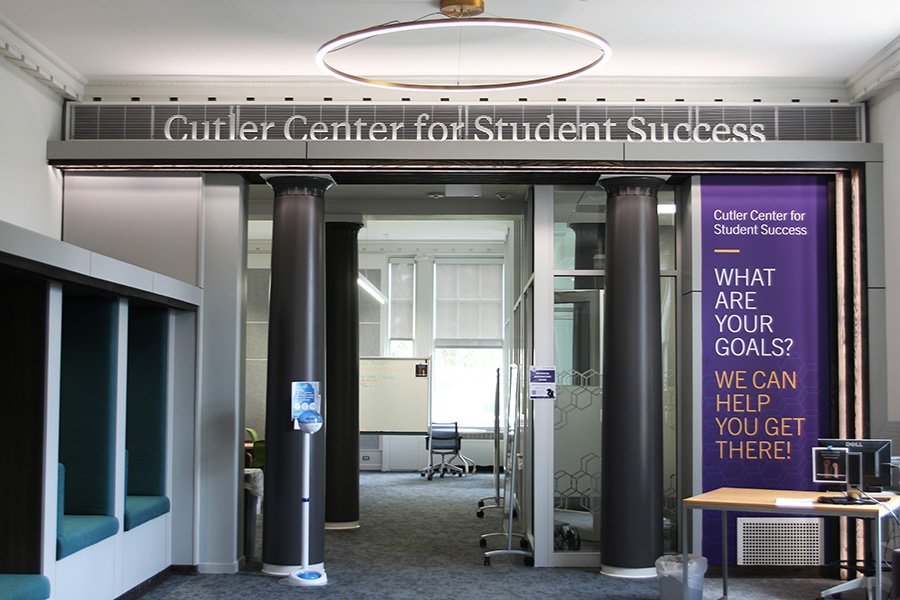 Cutler Center entrance in Stockwell Library, Albion College