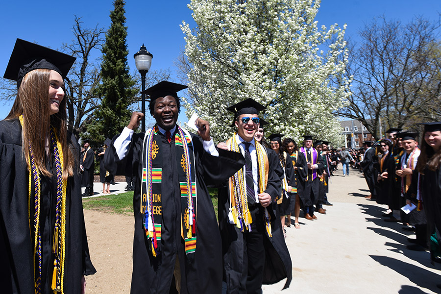 Albion College Class of 2022 prior to Commencement Processional.