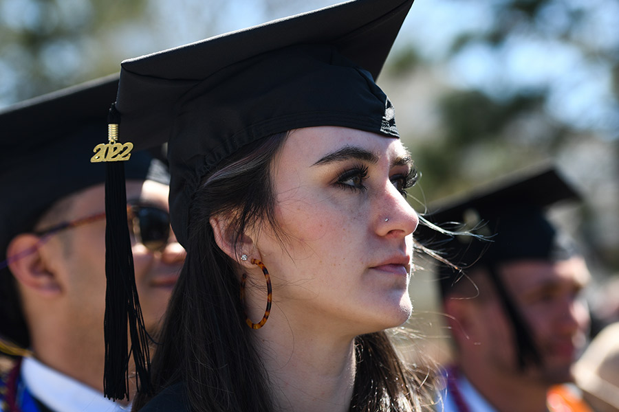 Members of Albion College's Class of 2022 at Commencement.