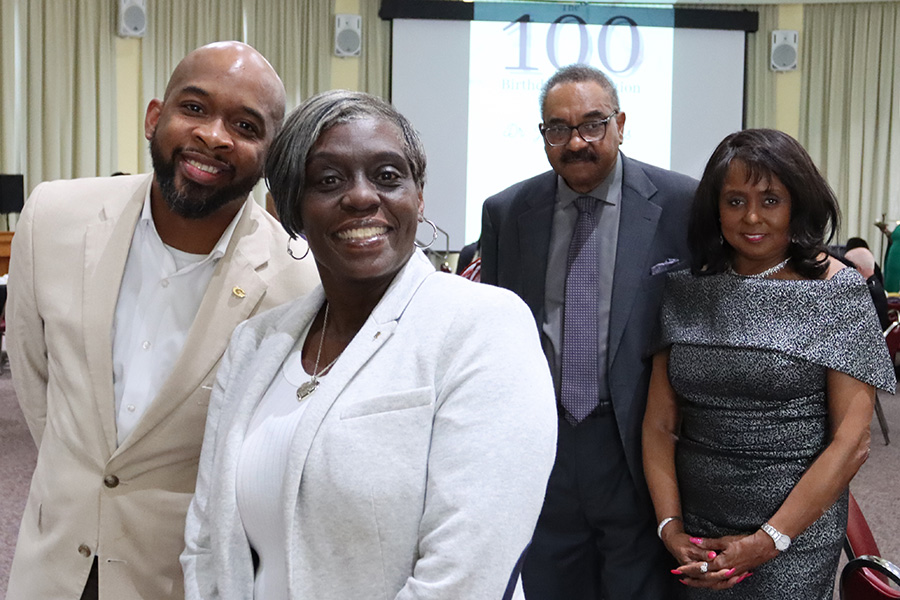 From left: Talmon Butler, Councilwoman Marcola Lawler, Arthur Davis, Vivian Davis.