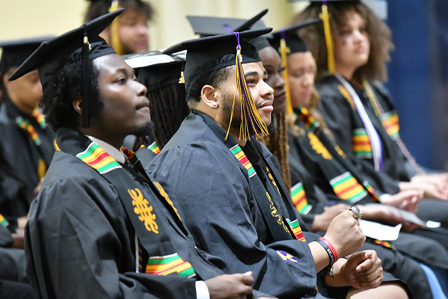 Students seated at the Kente Graduation.