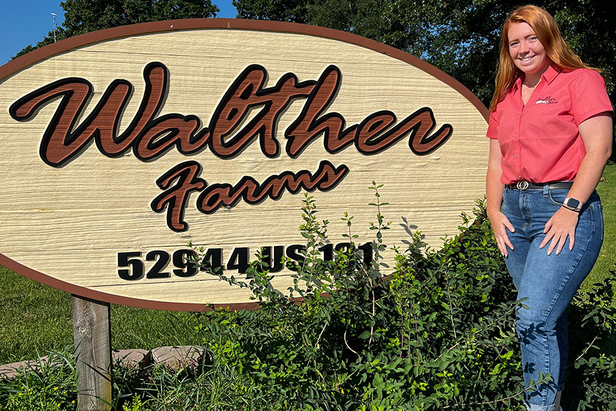 Ashley Pion, '23, Walther Farms intern, summer 2022