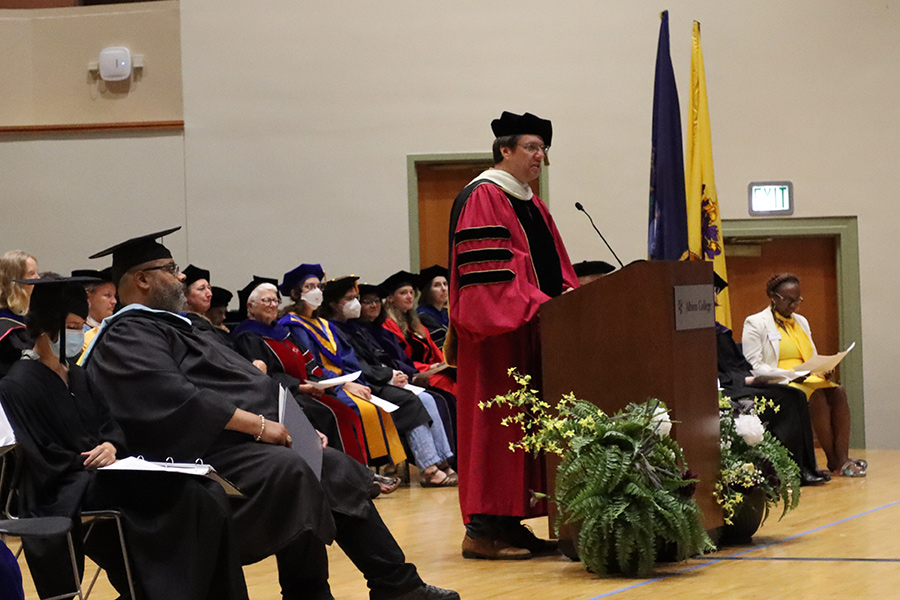 Dr. Darren Mason speaks at 2022 Albion College Matriculation.