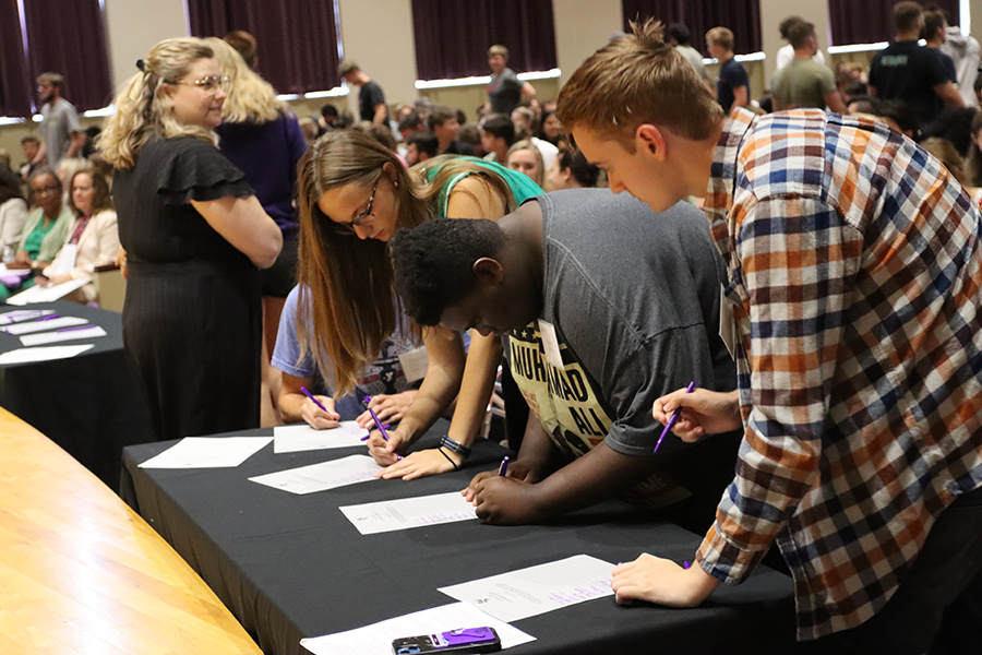 Albion College Class of 2026 students at 2022 Matriculation.