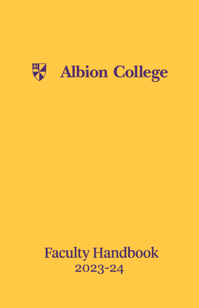 Albion College Faculty Handbook 2023-2024