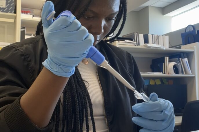 Aisha Fagun in Laboratory