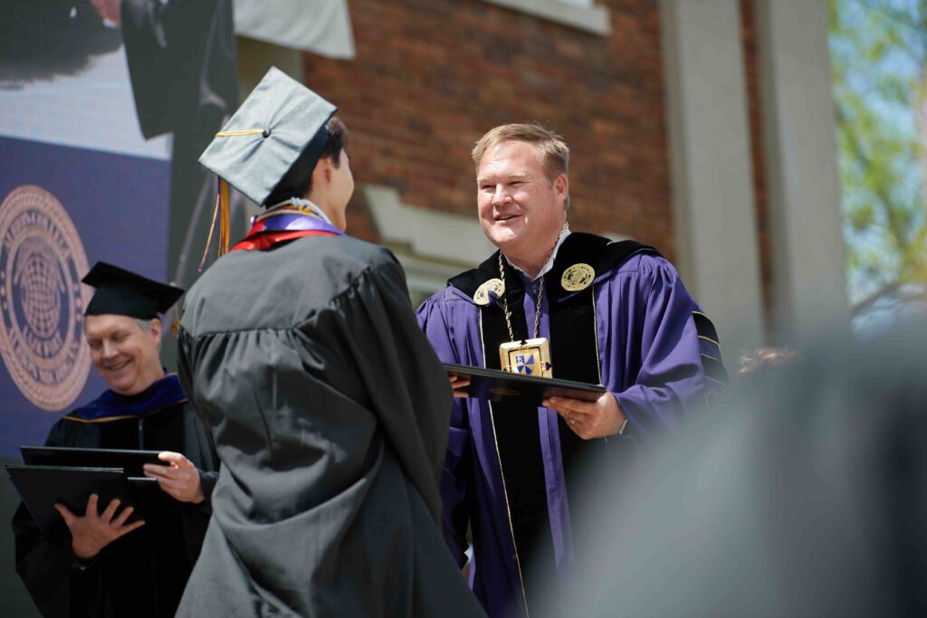 President Webster at Commencement