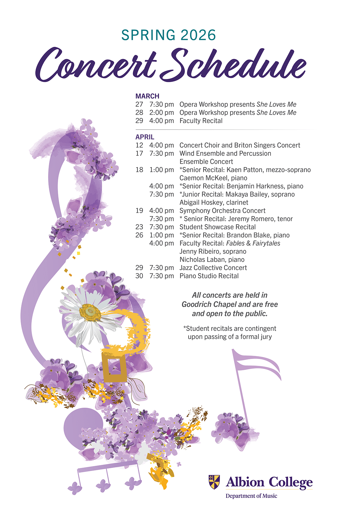 Spring 2026 Music Poster